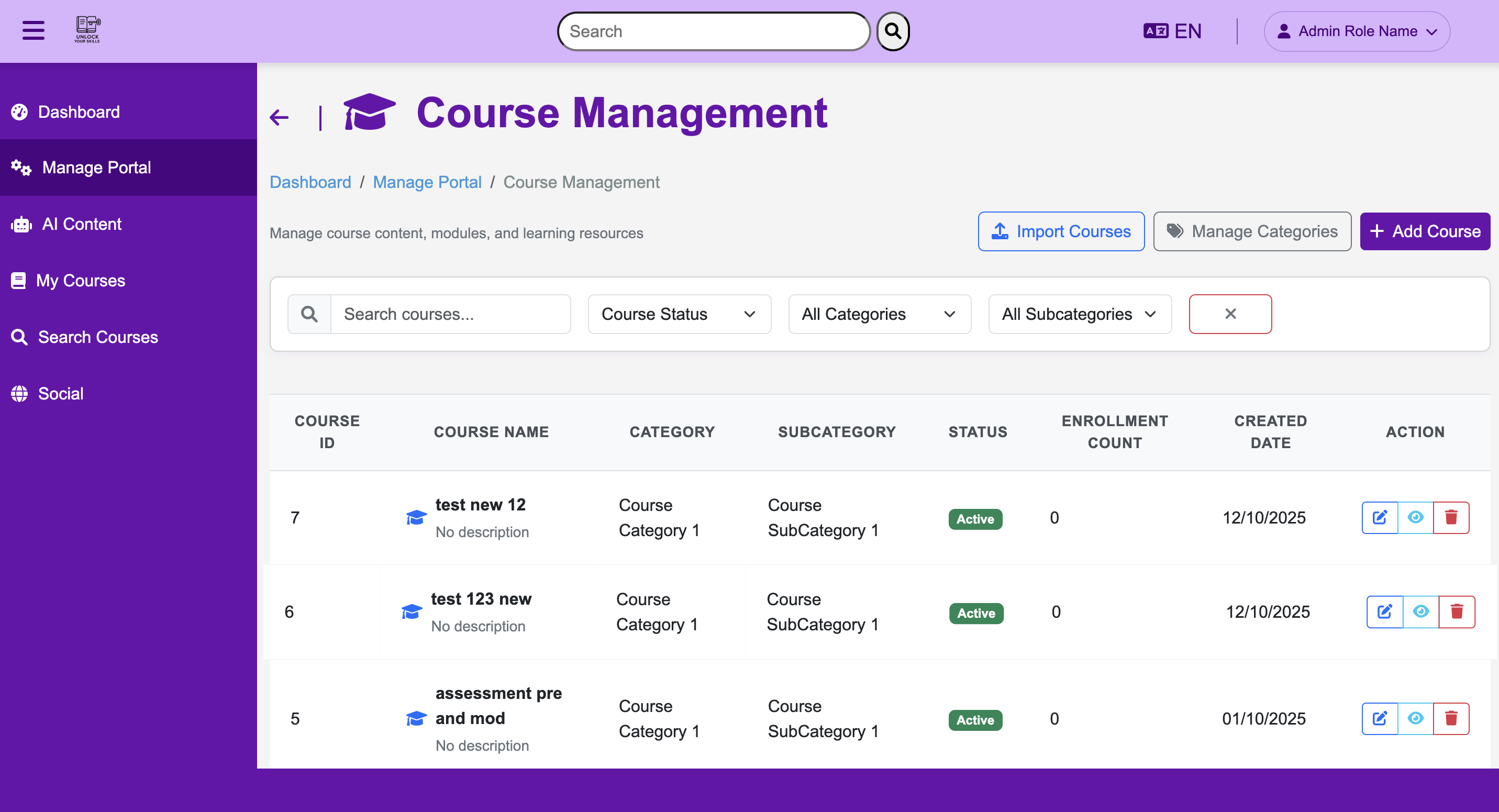 Course Management System - LMS Course Creation